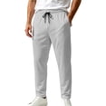 thumbnail image 1 of YLSDY Men's Mesh Lining Ice Silk Jogger Pants, Quick Dry & Lightweight, Elastic Waist Drawstring Athletic Pants for Sports Gray S, 1 of 9