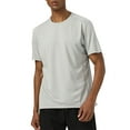 thumbnail image 1 of YLSDY Men's Micro Tech Performance Short Sleeve Tee Shirt with Quick Dry and 4-Way Stretch Standard Classic Basic Tee Shirt Gray XXL, 1 of 3