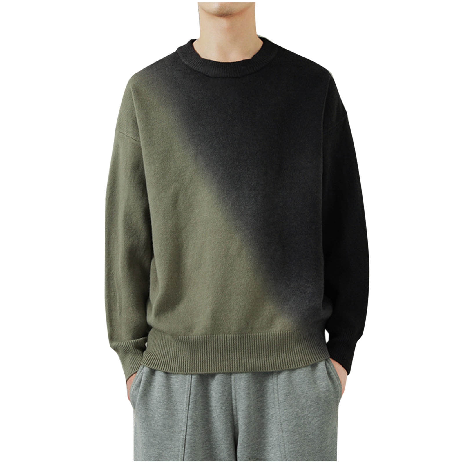YLSDY Men's Ombre Knit Sweater Long Sleeve Crew Neck Pullover Gradient Color Tops Loose Fit Coffee M - Walmart.com YLSDY Men's Ombre Knit Sweater Long Sleeve Crew Neck Pullover Gradient Color Tops Loose Fit Coffee M - Walmart.com