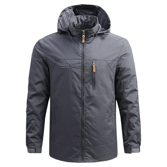 YLSDY Men's Outdoor Waterproof Windproof Ski Jacket Winter Fleece Warm Hooded Coats Thermal Snowboard Jackets Sportswear Gray M