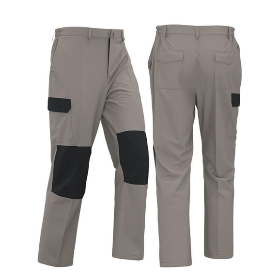 YLSDY Men's Outdoor Work Pants Tactical Athletic Pant Casual Cargo Trousers Hiking Bottoms Construction Knee Pad Pants Khaki XL