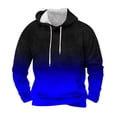 thumbnail image 1 of YLSDY Men's Oversized Hoodies Gradient Oversized Sports Comfy Soft Blend Fleece Hooded Sweatshirts with Kangaroo Pocket Blue XXXL, 1 of 4