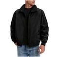 thumbnail image 1 of YLSDY Men's Polar Fleece Sherpa Lined Jacket Warm Full Zip Up Thick Jackets Soft Outwear Winter Coat with Zipper Pockets Black XXXL, 1 of 7