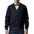 thumbnail image 1 of YLSDY Men's Fashion Cable Knit Cardigan V-Neck Button Down Long Sleeve Sweater Navy XXL, 1 of 9