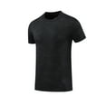 thumbnail image 1 of YLSDY Men's Running Sports Tees Crewneck T-Shirt Fashion Short Sleeve Geometric Texture Tees Casual Summer Basic Tops Black XXL, 1 of 3