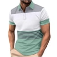 thumbnail image 1 of YLSDY Men's Shirts Short Sleeved Buttons Lapel Neck Pockets Casual Top T Shirt Golf Shirts Men Quarter Button Shirts White XXXL, 1 of 1
