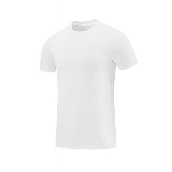 YLSDY Men's Short Sleeve UPF 50+ T-Shirt Quick Dry Rash Guard Athletic Running Swim Top Tee Performance Water Shirts White S