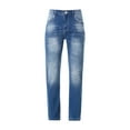 thumbnail image 1 of YLSDY Men's Skinny Hip Hop Streetwear Pant High Waist Jeans with White Stitching Straight Leg Denim Jeans Distressed Stretch Biker Jeans Light Blue XXL, 1 of 9