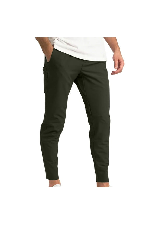 Men's Slim Tapered Stretchy Casual Pants Skinny Khaki Colored Pants Slim Fit Slacks Trousers Comfy Pockets Green XXL