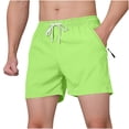 thumbnail image 1 of YLSDY Men's Sports Shorts with Compression Liner Quick Dry Board Shorts Swimsuit Swimwear for Men with Zipper Pockets Green XXL, 1 of 3