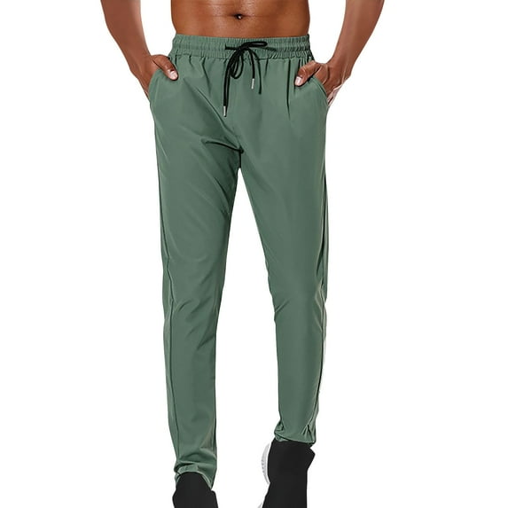 YLSDY Men's Spring and Summer Trousers 2025 Fashion Casual Sports Sports Slim Fit Pants Lounge High Waist Pockets Pants Green XXXL