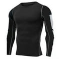 thumbnail image 1 of YLSDY Men's Stylish Long Sleeve Shirts Rash Gard Running Golf Muscle T-Shirts Athletic Gym Workout Swim Undershirt Tops Black XL, 1 of 3