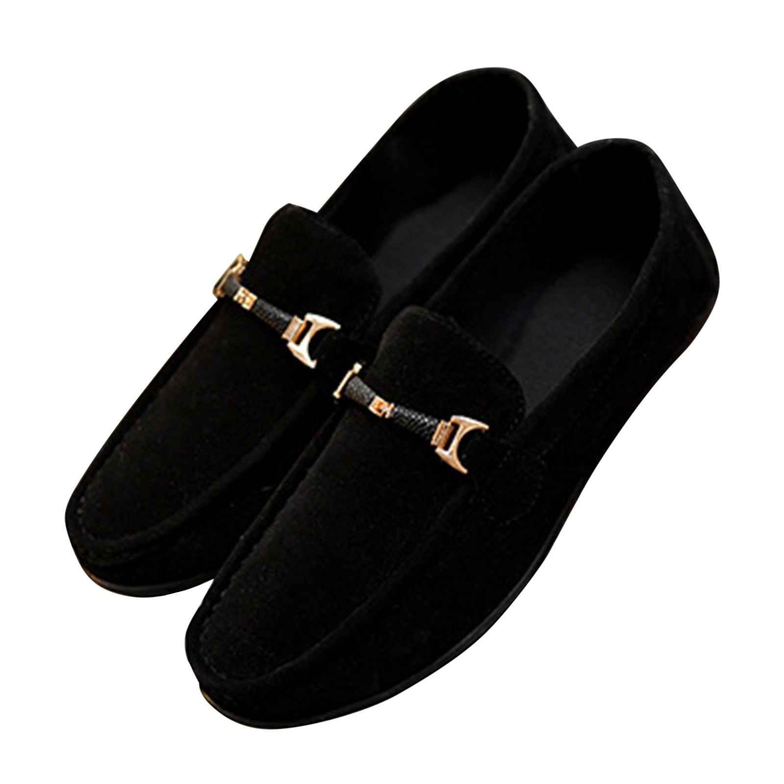 YLSDY Men's Suede Loafers Slip On Shoes Comfort Buckle Dress Flats Breathable Driving Moccasins Black 41 YLSDY Men's Suede Loafers Slip On Shoes Comfort Buckle Dress Flats Breathable Driving Moccasins Black 41
