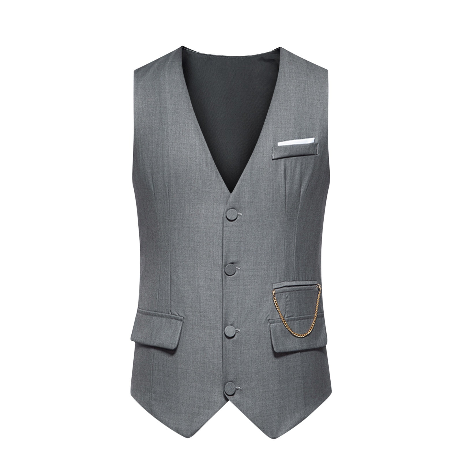 Single Breasted Lapel Print Men's Suit Vest