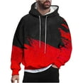 thumbnail image 1 of YLSDY Men's Sweatshirts Graphic Hoodies Pullover Sweatshirts Casual Drawstring Tops with Pockets Hoodies Pullover Red XXL, 1 of 6