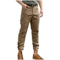thumbnail image 1 of YLSDY Men's Tactical Pants, Water Resistant Ripstop Cargo Pants, Lightweight Trendy Work Hiking Pants, Outdoor Apparel Coffee M, 1 of 6