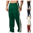 thumbnail image 1 of YLSDY Men's Track Pants Striped Elastic Waist Trousers Straight Leg Comfy Sport Pants Loose Fit Leisure Jogging Bottoms Athletic Fitness Trackpants Navy XXXL, 1 of 7