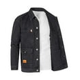 thumbnail image 1 of YLSDY Men's Trucker Jean Jacket Denim Trucker Washed Slim Fit Long Sleeve Button Up Coats Distressed Basic Trucker Jackets Black M, 1 of 6