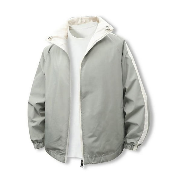 YLSDY Men’s Windbreaker Jacket Lightweight Casual Baseball Coat Full Zip Track Jacket Stand Collar Outerwear Mint Green XXXL