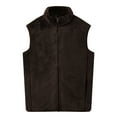 thumbnail image 1 of YLSDY Men's Winter Warm Fleece Vest Stand Collar Sleeveless Zip Up Thickened Waistcoat Outdoor Plus Size Black Jacket Coat Coffee XXL, 1 of 8