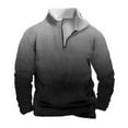 thumbnail image 1 of YLSDY Men's Winter Work Sweatshirts Gradient Pullover Long Sleeve Fleece Athletic Workout Warm Sweater with Pockets Dark Gray L, 1 of 5