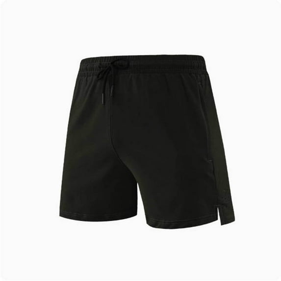 YLSDY Men's Workout Running Shorts Quick Dry Active 5 Inches Shorts with Pockets, Lightweight, Breathable Black XXL