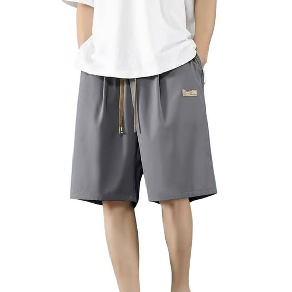 YLSDY Men's Workout Shorts 5 Inch Quick Dry Running Gear Ice Silk Lightweight Training Athletic Short Pants with Pockets 2025 Dark Gray XXXL