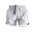 thumbnail image 1 of YLSDY Mens 2 in 1 Running Shorts Quick Dry Athletic Shorts with Liner, Workout Shorts with Zip Pockets and Towel Loop Gray XXL, 1 of 6