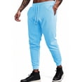 thumbnail image 1 of YLSDY Mens Baggy Running Sports Pants Waffle Knitted Loose Casual Trousers Elastic Waist Drawstring Jogger Sweatpants Sky Blue M, 1 of 8