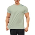 thumbnail image 1 of YLSDY Mens Bamboo Viscose T Shirt Ultra Soft Plain Tshirts for Men Cooling Crew Neck Casual Basic Tee Shirt Undershirt Green L, 1 of 4