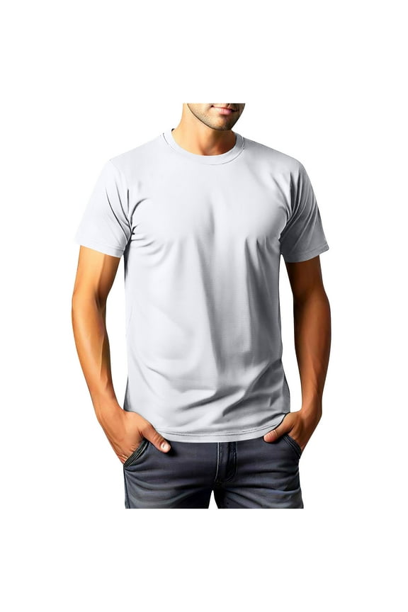 Mens Bamboo Viscose T Shirt Ultra Soft Plain Tshirts for Men Cooling Crew Neck Casual Basic Tee Shirt Undershirt White XL