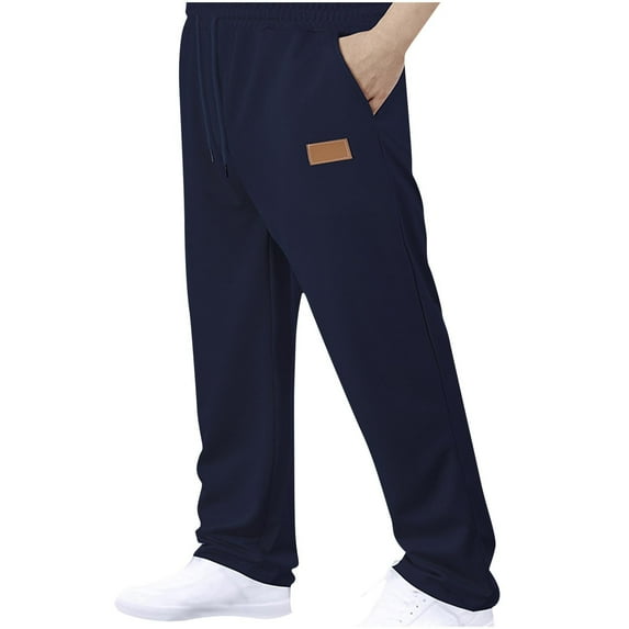 YLSDY Mens Bevawear Sports Pants Drawstring Unisex Quick Dry Comyfit Stretch Pants, Lightweight Active Deniluxe Pants Navy M