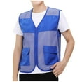 thumbnail image 1 of YLSDY Mens Breathable Mesh Vest Jacket Summer Casual Lightweight Cycling Travel Zip Up Vests Outdoor Fishing Work Waistcoat Blue XXL, 1 of 8