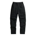 thumbnail image 1 of YLSDY Mens Cargo Pants Casual Plus Size Elastic Loose Comfy Jogger Pants Fashion Multiple Pockets Solid Flowy Trousers Black XL, 1 of 3