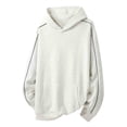 thumbnail image 1 of YLSDY Mens Casual Raglan Long Sleeve Hoodie Trendy Solid Jogging Pullovers Fleece Outdoors Sports Hooded Sweatshirts Gray XXL, 1 of 8