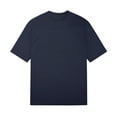 thumbnail image 1 of YLSDY Mens Casual T-Shirts Short Sleeve Lightweight Oversized Summer Cotton Tee Solid Beach Crew Neck Tops Dark Blue XL, 1 of 7