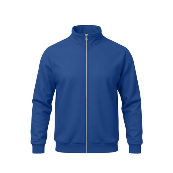 YLSDY Mens Casual Track Jacket Full Zip Loose Fit Athletic Coat Long Sleeve Fall Winter Daily Outerwear Blue L