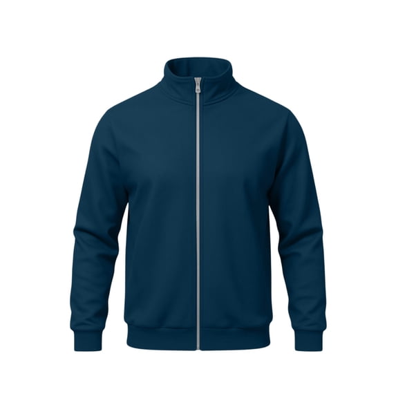 YLSDY Mens Casual Track Jacket Full Zip Loose Fit Athletic Coat Long Sleeve Fall Winter Daily Outerwear Navy XXL