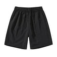 thumbnail image 1 of YLSDY Mens Cotton Shorts Casual Elastic Waist Drawstring Shorts Stretch Summer Beach Vacation Shorts with Pockets Black XXXXL, 1 of 2