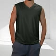 thumbnail image 1 of YLSDY Mens Cut Off Tank Top Athletic Cool V Neck Basketball Sleeveless T Shirts Water Surf Sports Wicking Basic Undershirt Black XXXL, 1 of 6