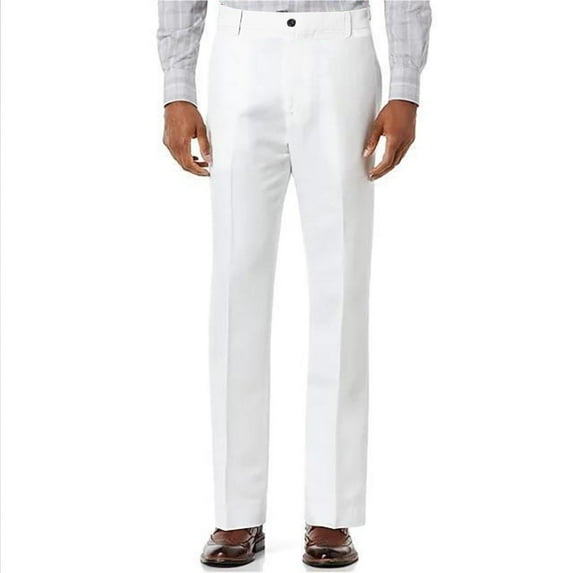 YLSDY Mens Dress Pants Office High Waist Business Casual Stretch Pants Wedding Formal Stylish Regular Fit Suit Dress Slacks White XL