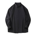 thumbnail image 1 of YLSDY Mens Dress Shirts Business Casual Regular Fit Formal Shirts Untucked Wrinkle-Free Long Sleeve Button Up Wedding Tops Black XL, 1 of 3