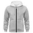 thumbnail image 1 of YLSDY Mens Full Zip up Hooded Fleece Drawstring Hoodies Pullover Sweatshirts Casual Long Sleeve Pullover Tops Gray M, 1 of 2
