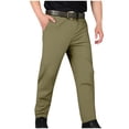 thumbnail image 1 of YLSDY Mens Golf Pants Stretch Dress Pants Quick Dry Water Resistant Lightweight Flat Front Work Pants Moisture Wicking Army Green XXXL, 1 of 9