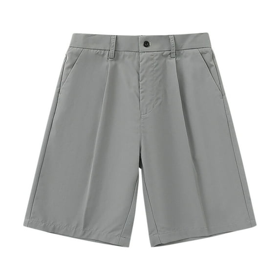 YLSDY Mens Golf Shorts 7'' Inseam Lightweight Quick Dry Strech Casual Office Work Shorts, Stylish Flat Front Golf Shorts for Men Gray XXXXL