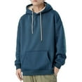 thumbnail image 1 of YLSDY Mens Hoodies Long Sleeve Oversized Hooded Sweatshirt Casual Athletic Loose Fit Pullover Fall Winter Clothes 2025 Blue XL, 1 of 3