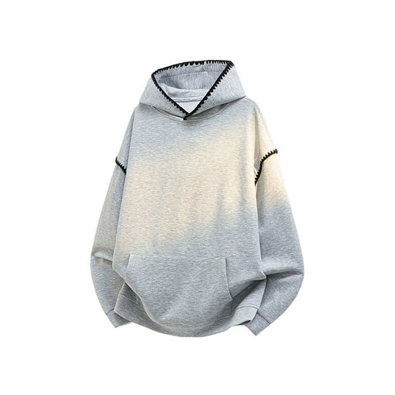 YLSDY Mens Hoodies Pullover Casual Cotton Fleece Hooded Sweatshirts Plus Size Long Sleeve Shirts Fall Fashion Tops Dark Gray XXL