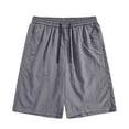 thumbnail image 1 of YLSDY Mens Long Shorts Lightweight Drawstring Swim Shorts Quick Dry Elastic Waist Outdoor Trunks Fashion Trendy Outfits Gray XXXL, 1 of 3