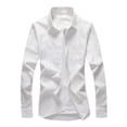 thumbnail image 1 of YLSDY Mens Long Sleeve Button Down Shirts Casual Summer Tops 2025 Stylish Business Dress Shirt Casual Work Tees Fall Clothes White M, 1 of 3