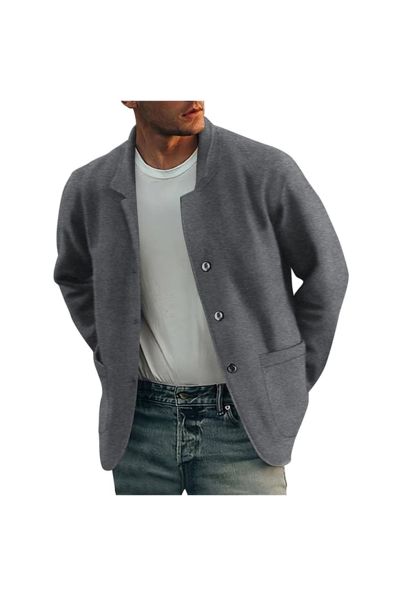 Mens Long Sleeve Suede Shirts Coat Casual Solid Button Down Shirt with Pocket Loose Work Western Regular Fit Shirt Jacket Dark Gray XL